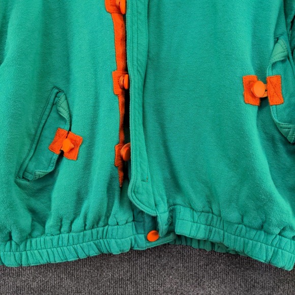 Why And 1/2 Ladies Jacket Long Sleeve Green Actual 52x23 Shoulder Pads Funny Pig - Picture 4 of 14